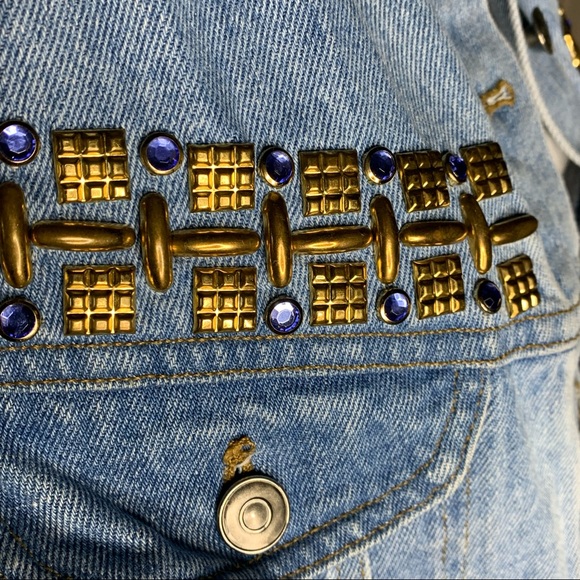 80s Bedazzled Denim Vest - Picture 6 of 10